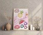 Beach Inspired Print Beach Prints Summer Theme Drawing Wall Art Framed Wall Art
