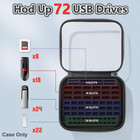 Clear Flash Drive Case  Hard Usb Case Thumb Drive Organizer Holds 64 Drives And 