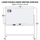 Mobile Whiteboard 72 x40  Magnetic Dry Erase White Boards On Wheels Double-si   