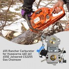 537255701 Carburetor For Husqvarna 460 461 455e Jonsered Cs2255 Chainsaw