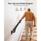 Uimoso 10ft Black Aluminum Stair Handrail Wall-mounted For Indoor outdoor
