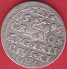 R  Poland Lithuania 3 Groschen 1595 Riga Sigismund Iii Xf xf  Details  4457