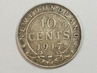 Silver 1917-c Newfoundland 10 Cents  Km 14  Vf      Sn4592