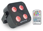 8  Rockville Mini Rf4 V2 Black Dj party Wash Lights rf Remote app wireless Dmx