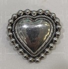 Sterling Silver Heart Pin Brooch pendant 25 Grams