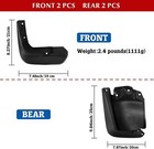 4x Mud Flaps Splash Guards For Honda Civic 2012 2013 2014 2015 Sedan Front rear