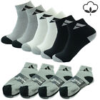Adi 6 Pairs Sport  Ankle Quarter Crew Men Socks Cotton Low Cut Size 9-13