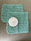 Set Of 3 Handmade 9 x9  Cotton Crocheted Dishcloths  2    4  Dish Scrubby  1 