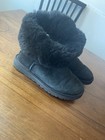 Ugg Australia Mini Bailey Button Ii Women Size 7 Black Winter Boots