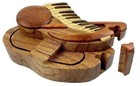Note And Keyboard - Secret Wooden Puzzle Box