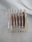 Vintage Mcm Clear Acrylic Lucite Coaster Set Of 7 Cork With Holder Rare