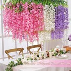 36pc Silk Artificial Wisteria Flower Fake Hanging Plant Home Party Wedding Decor