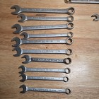 Vintage Usa Lot 14 Assorted Chrome Combo End Wrenches Stanley  Craftsman  Husky
