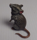 Vintage Austrian Vienna Standing Small Mouse   Rat Bronze Cold Painted 1 5 8 