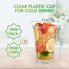 12 Oz Pet Plastic Cold Cups  98mm  - 1 000 Ct
