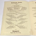 Vtg 1960s Antoine s Restaurant Menu New Orleans Louisiana Rue St Louis