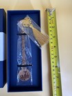 Wooden Floral Rectangle Bookmark Brown gold With Gold Tassel Gift Box