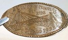 1933 Chicago World   s Fair Sky Ride Elongated Penny On Copper Lincoln Cent   Pr-1