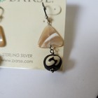New Barse  Sterling Silver Earrings Dangle Mop Mother Of Pearl Beaded 