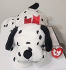 Ty Pillow Pals Plush Spotty The Dalmatian Dog  14 Inch  Mwmts Stuffed Animal Toy
