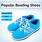 Hot Sale Men Bowling Shoes Lace Up Anti-slip Bowling Trainers Soft Sport Trainer