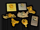Lot Of 8 Vintage Mcdonalds Employee Crew Team Hat Tie Lapel Pins