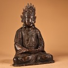 A Pure Copper High Relief Carving Of Guanyin Bodhisattva Buddha Statue