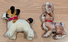 Lot Of 2 Steiff Plush Stuffed-animals Bull-dog Rabbit - Missing Buttons And Tags