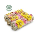 Sage Smudge Sticks 4  Evelyn Lavender White Sage Floral 3 Pack Cleansing