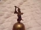 Vtg Silvestri Brass Bell With Angel Playing Drums