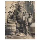 Vintage Sasquatch Bigfoot Art Print Moonshiners Deer Hunting Cabin Artwork Gift