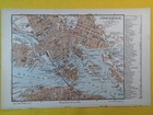 1897 Stockholm Sweden Vintage Geographical Map 6 X 9 5  Orig  Double Sided C19