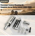 Passenger Footpeg Mounting Kit With Pegs Compatible With Harley Softail Chrome