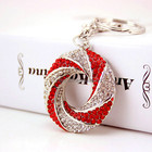 Ring Reunion Crystal Rhinestone Keyring Keychain Pendant Bag Purse Car Key Chain