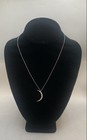 Sterling Silver 925 Crescent Moon   Pear Drop Pendant Necklace Bracelet Set