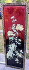Vintage Asian 4-panel Wall Art - Lacquer   Mother Of Pearl  four Seasons 