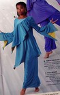 Praise Dance Pants Iridescent 2 Color Reversible Teal Gold Ladies Womens