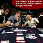 8 Player Foldable Poker Table 71inch Texas Holdem Casino Leisure Game Room Table