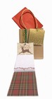 Punch Studio 61591 Gold  Foil Gem Embellished Merry Christmas Plaid  Deer Note