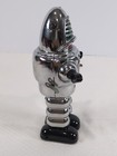 Wind Up Retro Space Robot 9  Tall Walks Great Chrome Type Finish