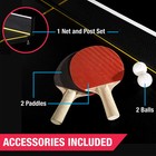 Official Size Indoor Tennis Ping Pong Table 2 Paddles Balls Black Yellow New