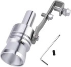 Silver Car Turbo Whistle Car Turbo Sound Exhaust Whistle Muffler Auto Blowoff 