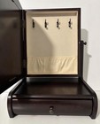 Vintage Wooden Dresser Top Vanity Tilt Beveled Mirror With Drawer