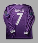 Real Madrid 2016-2017 Purple Long Sleeve Ronaldo  7 Champions Final Jersey