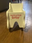 1950s Vintage Wooden  rock-a-bye Baby  Doll Cradle  Hand-painted  11 x6 x4 