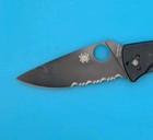Spyderco Tenacious Combo Edge Folding Pocket Knife  Black