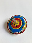 Vintage Metal Spinning Tin Top Litho - Made In Japan - Deer Chic Lion Bird  1950