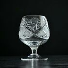 7 Oz Russian Cut Old Fashioned Vintage Crystal Brandy Snifter Glasses  set Of 2 