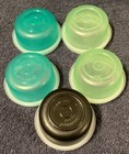 Tupperware Smidget Containers Lot Of 5  1 Oz Teal  Green  Black W clear Lids New