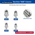 M6 Rivet Nuts - 50 Pcs Stainless Steel Rivnuts  Flat Head Insert Nut With Knurle